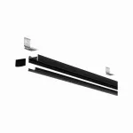 PAULMANN Square profil z czarnym dyfuzorem 2m Czarny Aluminium/ Tworzywo sztuczne