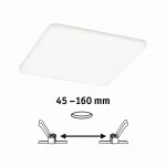 PAULMANN Veluna VariFit Panel LED IP44 17,5W 4000K 3-st ściemniane 185x185mm Tworzywo sztuczne