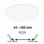 PAULMANN Veluna VariFit Panel LED IP44 17,5W 4000K 3-st ściemniane 185mm Tworzywo sztuczne