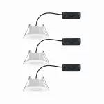 PAULMANN Zestaw opraw do wbudowania CALLA LED 3x6W 530lm okrągła wychylna 4000K IP65 230V biały matowy