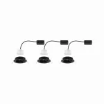 PAULMANN Oprawa do wbudowania NOVA COIN LED wychylna zestaw 3xW6 470lm 84mm 2700K IP23 230V czarny mat