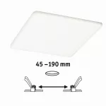 PAULMANN Veluna VariFit Panel LED IP44 22W 4000K 3-st ściemniane 215x215mm Tworzywo sztuczne