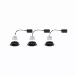 PAULMANN Oprawa do wbudowania NOVA COIN LED DIM wychylna zestaw 3xW6 470lm 84mm 2700K IP23 230V czarny mat
