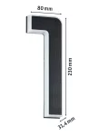 PAULMANN Oprawa elewacyjna SOLAR LED numer domu 1 3000K IP44 wymienny akumulator / czarna