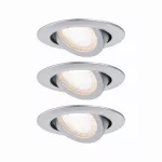 PAULMANN Zestaw opraw wbudowanych ruchome LED 3x6W 3000K 230V Chrom-mat/Tworzywo sztuczne