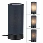 PAULMANN Pia lampka stołowa max.1x25W E14 Czarny-mat/ Szary 230V