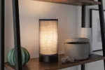 PAULMANN Pia lampka stołowa max.1x25W E14 Czarny-mat/ Szary 230V