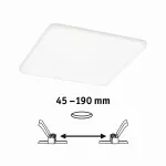 PAULMANN Panel bezramkowy Veluna VariFit IP44 20W 4000K 185x185mm Tworzywo sztuczne