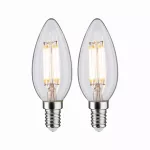 PAULMANN Źródło światła LED Świeczka 2x 470lm E14 2700K przeźroczysta