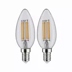 PAULMANN Źródło światła LED Świeczka 2x 470lm E14 2700K przeźroczysta