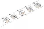 PAULMANN System linkowy zestaw Mac II max 5x10W GU5,3 12V DC 2 x 5 metrów chrom mat / chrom