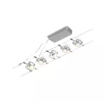 PAULMANN System linkowy zestaw Mac II max 5x10W GU5,3 12V DC 2 x 5 metrów chrom mat / chrom