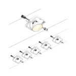 PAULMANN System linkowy zestaw Mac II max 5x10W GU5,3 12V DC 2 x 5 metrów biały mat/chrom