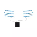 PAULMANN Mobil Stripe 2x80cm Niebieski 0,6W 9V 4xAA Biały Metal/Tworzywo sztuczne