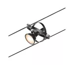PAULMANN System linkowy Spot Cardan max1x10W GU5,3 Czarny mat/Chrom 12V DC 60VA twszt/metal