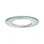 PAULMANN Oprawa do wbudowania NOVA COIN LED DIM stała 6W 470lm 78mm 2700K IP44 230V szczotkowane żelazo