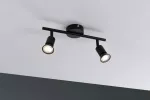 PAULMANN Oprawa ścienno-sufitowa CAROLINA GU10 max. 2x10W 230V czarny mat / metal