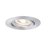 PAULMANN Oprawa do wbudowania NOVA COIN LED Mini wychylna 4W 310lm 65mm 2700K IP23 230V aluminium mat