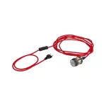 PAULMANN Lampa wiszaca z wyłacznikiem ELDAR Neordic E27max.20W czerwony / oksydowany metal 230V