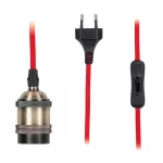 PAULMANN Lampa wiszaca z wyłacznikiem ELDAR Neordic E27max.20W czerwony / oksydowany metal 230V