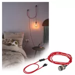 PAULMANN Lampa wiszaca z wyłacznikiem ELDAR Neordic E27max.20W czerwony / oksydowany metal 230V