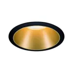 PAULMANN Oprawa do wbudowania COLE COIN LED 3-STEP DIM 1x6W 470lm 2700K IP44 230V czarny / złoty-matowy