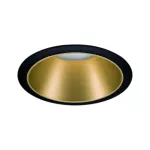 PAULMANN Oprawa do wbudowania COLE COIN LED 3-STEP DIM 1x6W 470lm 2700K IP44 230V czarny / złoty-matowy