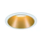 PAULMANN Oprawa do wbudowania COLE COIN LED 3-STEP DIM 1x6W 470lm 2700K IP44 230V biały / złoty-matowy