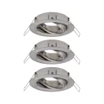 PAULMANN Choose 3szt. Oprawka ruchoma max. 3x10W 230V 51mm Żelazo Szczotkowane Aluminium