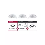 PAULMANN Choose 3szt. Oprawka ruchoma max. 3x10W 230V 51mm Biały Mat Aluminium