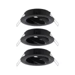 PAULMANN Choose 3szt. Oprawka ruchoma max. 3x10W 230V 51mm Czarny Mat Aluminium