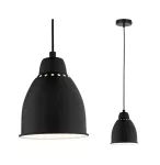 PAULMANN Neordic Hilla lampa wisząca max. 1x40W E27 czarny 230V metal