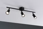 PAULMANN Oprawa ścienno-sufitowa CAROLINA GU10 max. 3x10W 230V czarny mat / metal