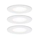 PAULMANN Oprawa do wbudowania NOVA LED stała zestaw 3xGU10 6.5W 460lm 78mm 2700K IP44 230V chrom