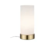 PAULMANN Lampa stołowa PINJA E14 max. 1x20W 230V biały / mosiądz szczotkowany / metal / szkło