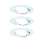PAULMANN Base Coin oprawa wbudowana ruchoma LED 3-st ściemnianie 3x5W 230V GU10 51mm Biały/Metal