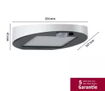 PAULMANN Oprawa elewacyjna RYSE LED solar 3000K 300lm z czujnikiem ruchu + zmierzchu IP44 biały