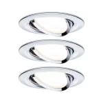 PAULMANN Oprawa do wbudowania NOVA LED wychylna zestaw 3xGU10 6,5W 460lm 2700K 84mm 230V chrom / aluminium