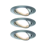 PAULMANN Base Coin oprawa wbudowana ruchoma 3x5W 230V 51mm Żelazo Szczotkowane/Metal