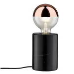 PAULMANN Neordic Nordin Lampa stołowa okrągła max.1x20W E27 230V Czarny Marmur
