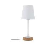 PAULMANN Neordic Stellan Lampa stołowa max. 1x20W E27 230V Biały/Drewno Tkanina/Metal/Drewno