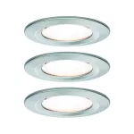 PAULMANN Oprawa do wbudowania NOVA LED DIM stała zestaw 3xGU10 6.5W 460lm 78mm 2700K IP44 230V szczotkowane żelazo