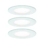 PAULMANN Oprawa do wbudowania NOVA LED DIM stała zestaw 3xGU10 6.5W 460lm 78mm 2700K IP44 230V biały mat