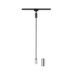 PAULMANN URail 2Easy Basic Zwis max. 20W E27 Czarny Mat/Chrom 230V Metal/Tworzywo sztuczne