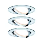 PAULMANN Oprawa do wbudowania NOVA LED DIM wychylna 3xGU10 6.5W 460lm 84mm 2700K IP23 230V chrom
