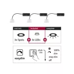 PAULMANN Źródło światła NOVA COIN LED DIM zestaw 3x6.5W 3x630lm 50mm 2700K 230V biały