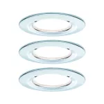 PAULMANN Oprawa do wbudowania NOVA COIN LED stała 3x6W 470lm 78mm 2700K IP44 230V chrom