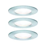 PAULMANN Oprawa do wbudowania NOVA LED DIM stała zestaw 3xGU10 6.5W 460lm 78mm 2700K IP44 230V aluminium