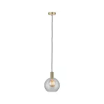 PAULMANN Neordic Esben Lampa wisząca max. 1x20W E27 230V Szkło/ mosiądz Szczotkowany