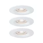 PAULMANN Oprawa do wbudowania NOVA COIN LED Mini stała zestaw 3x4W 310lm 65mm 2700K IP44 230V biały mat